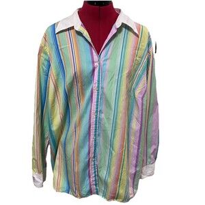 Lauren Ralph Lauren Women’s Multicolored Striped Top Size 2XL